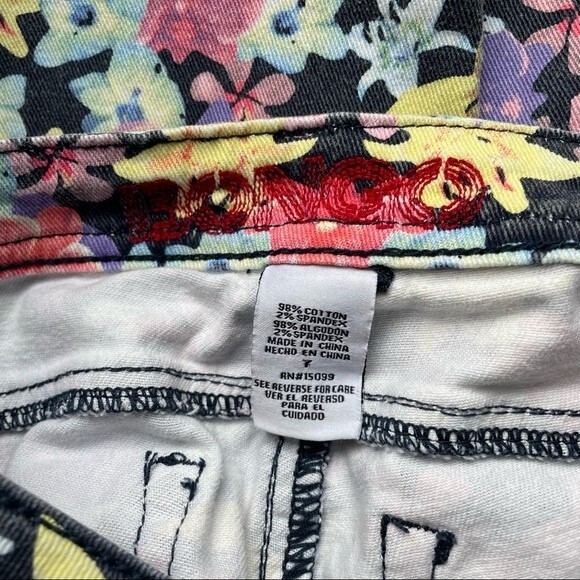 Vintage Y2K Bongo Jeans Floral Print Straight Leg Junior's 7 Women's Size 8 | 10 - Picture 6 of 8
